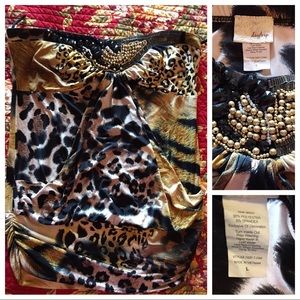 Strapless animal print top from Daytrip